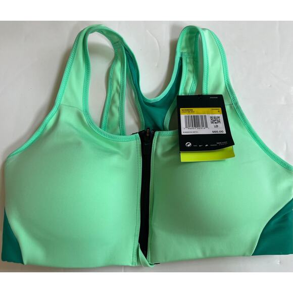 Nike DRI-FIT Women's High-Support Padded Zip-Front Sports Bra CN3718-342 Size S - Picture 1 of 16
